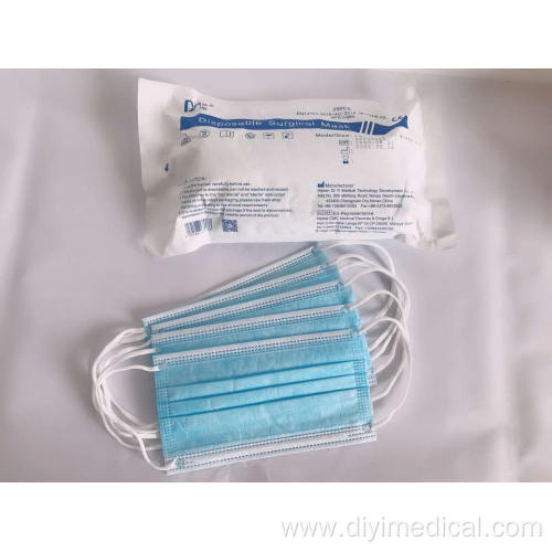 Blue 3 ply Earloop Disposable Face covering